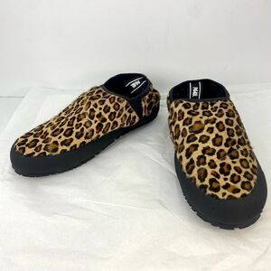 Anthropologie P448 Laby Slippers Brown Animal Print Motif Size 39 or 8.5